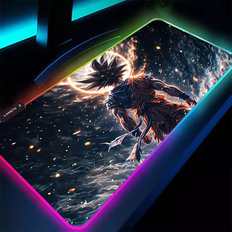 

LED Mouse Pad DBZ D-Dragon Ball Gamer Keyboard Pad Rubber Desk Mouse Mat Carpet Rubber Tapis Souris Gaming Notbook RGB Mousepad
