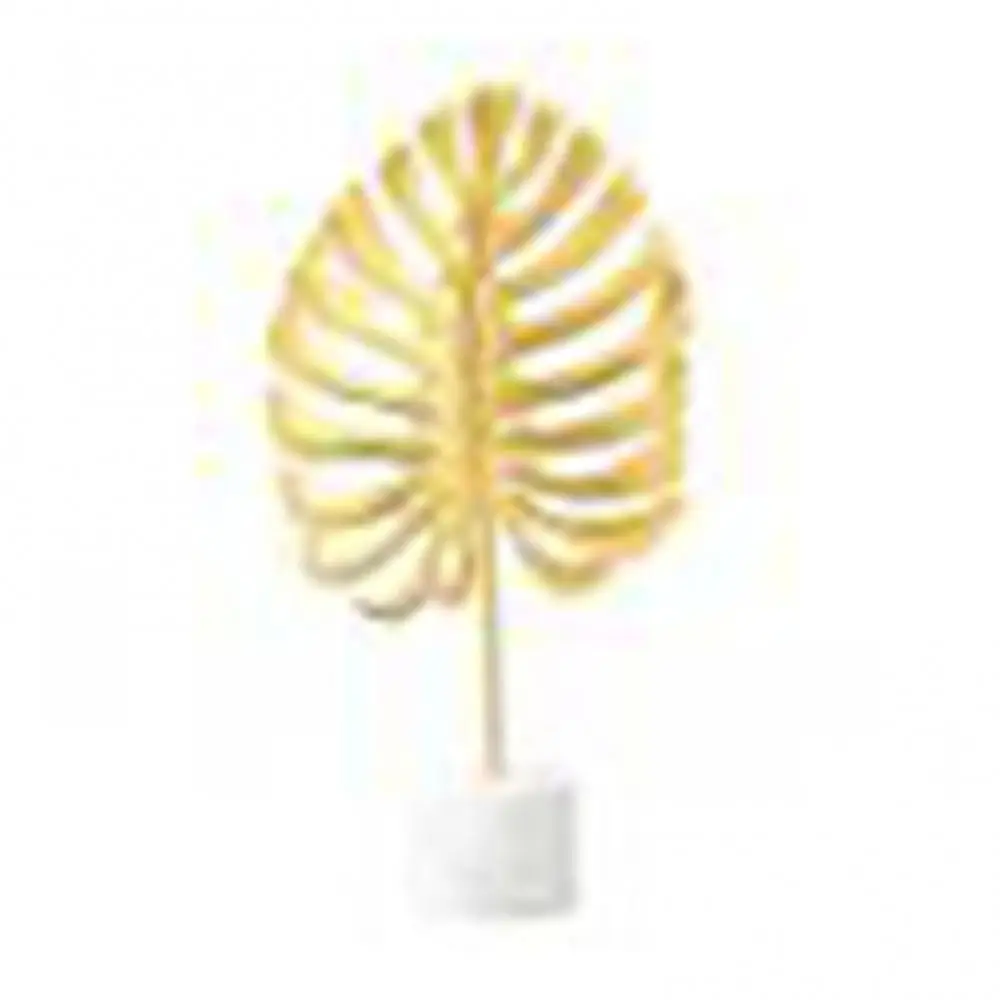 Golden Iron Ginkgo Monstera Leaf Ornament Model Display Prop Living Room Desktop TV Cabinet Decoration