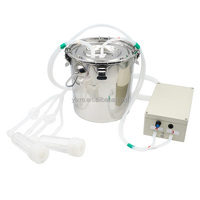 5L Vacuum Type Automatic Dairy Cows Goat Sheep Milk Machine Pulsation Portable Electric Cow Milking Machines