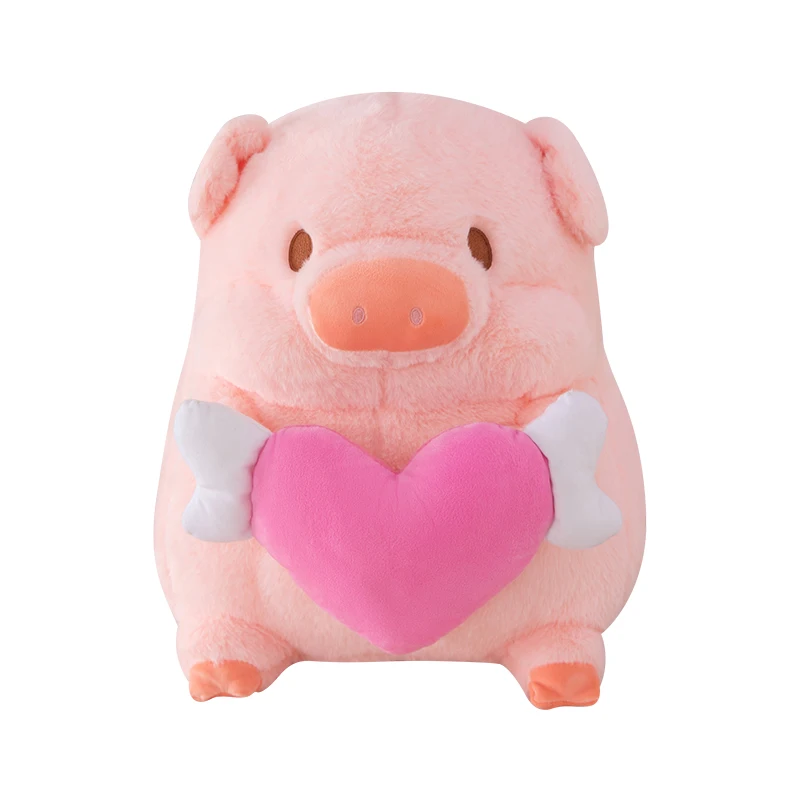 Peluche cochon rose sourire, dessin animé, remplissage, accessoires mignons, poupée douce et confortable, jouets pour enfants, cadeaux, compagnon de petite amie