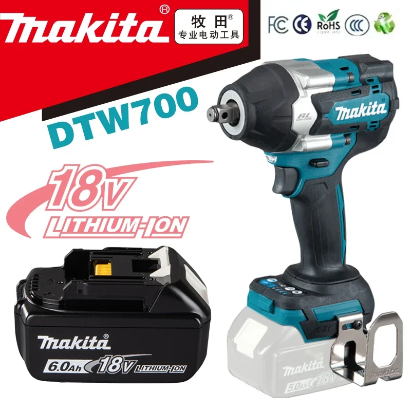 

Makita DTW700 18V brushless electric wrench Cordless drill screwdriver High torque electric tool Torque wrench rechargeable bran