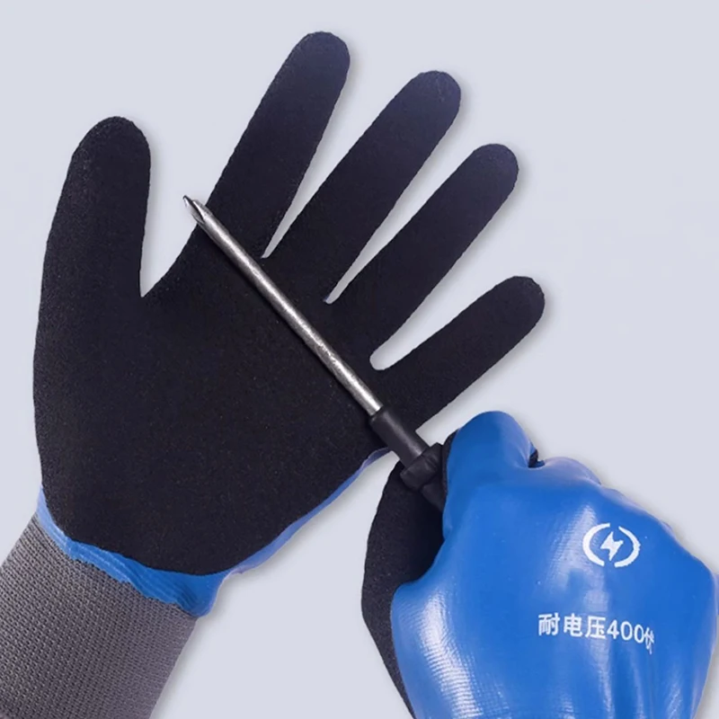 1 Paar Isolier handschuhe Anti-Elektrizität Sicherheits schutz handschuhe Gummi Elektriker arbeiten rutsch feste Schutz isolierte Handschuhe