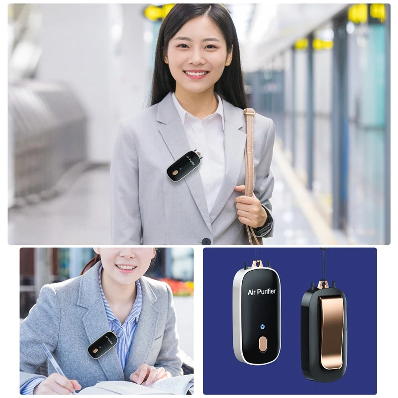 20 Million Negative Ion Purifier Personal Wearable Mini Portable 24H Working Collar Clip Hanging Neck Air Purifier