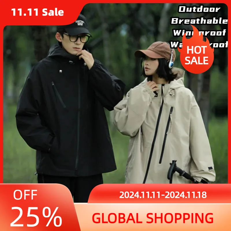 Autumn Winter Triple Defense Punching Jacket Outdoor Travel Sports Waterproof Windproof Jacket Breathable