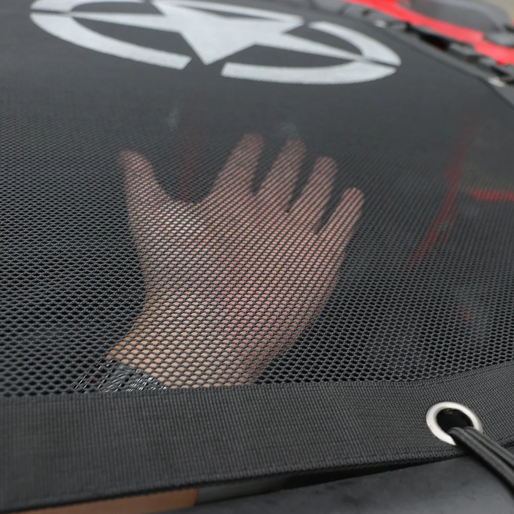 Mesh Sun Shade Top with Star Pattern for 2018+ Jeep Wrangler JL 2/4-Door, Polyester UV Protection Heat Reduction, JL1319 - view 2