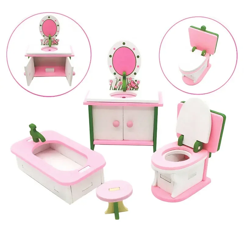 Meubles miniatures en bois pour enfants, maison de courses, restaurant créatif, chambre à coucher, figurine d'action, décoration de maison au beurre, 1:12