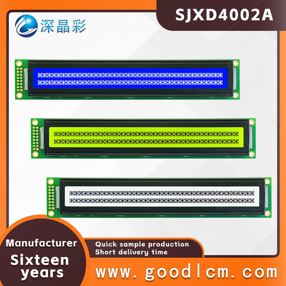 

Long strip 4002 Russian character LCD screen SJXD4002A 40X2 monochrome dot matrix screen with backlight LCM display module