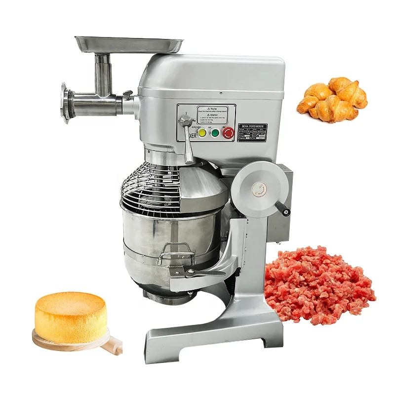 

Henglian Electric M30A 30L Food Mixer with Stainless Steel Housing Lift Design 4L Mixing Bowl Dough Hook Accessory Kitchen Use