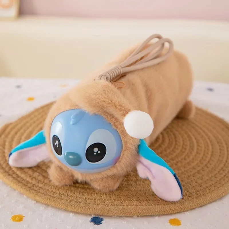 مقلمة Lilo&Stitch للعودة إلى المدرسة على شكل حيوان حقيبة أدوات مكتبية، حقيبة تخزين دمية كرتونية للفتيات كاواي هدية