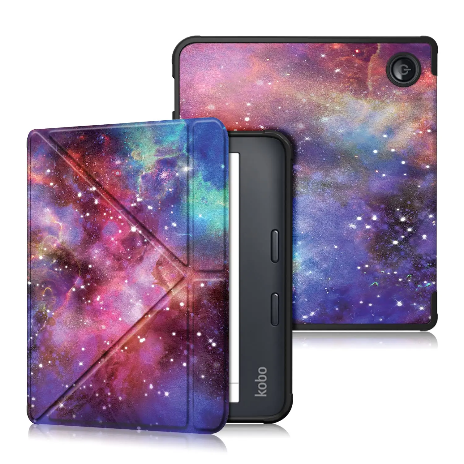 Funda para KOBO Libra 2 N418 7 pulgadas eReader cubierta magnética de encendido automático para dormir, carcasa protectora plegable multiángulo