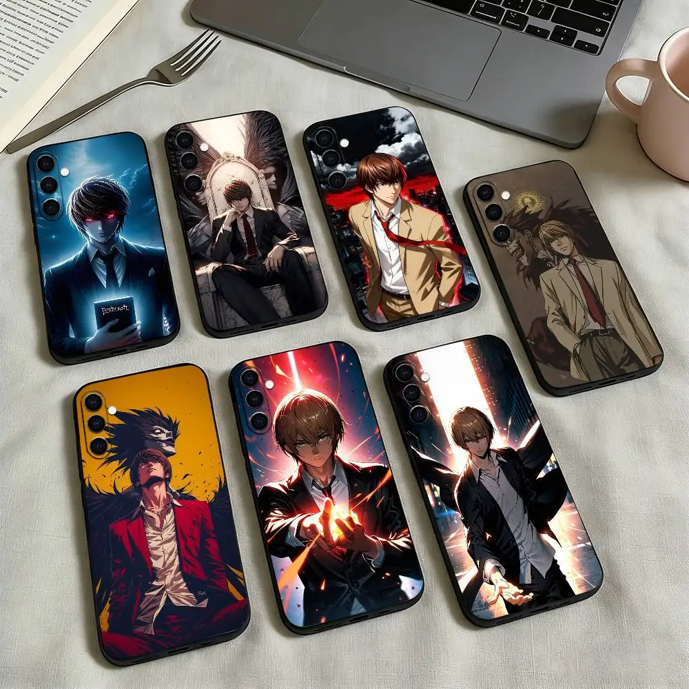 Death-h Note-eLight Yagami Phone Case For Samsung Galaxy A73,A72,A71,A70,A53,A52,A51,Soft Silicone Black Cover