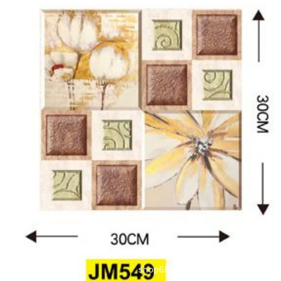 10pcs 30cmx30cm DIY 3D Wall Covering Self-Adhesive Foam Panels for Wainscoting Living Room Home Decor