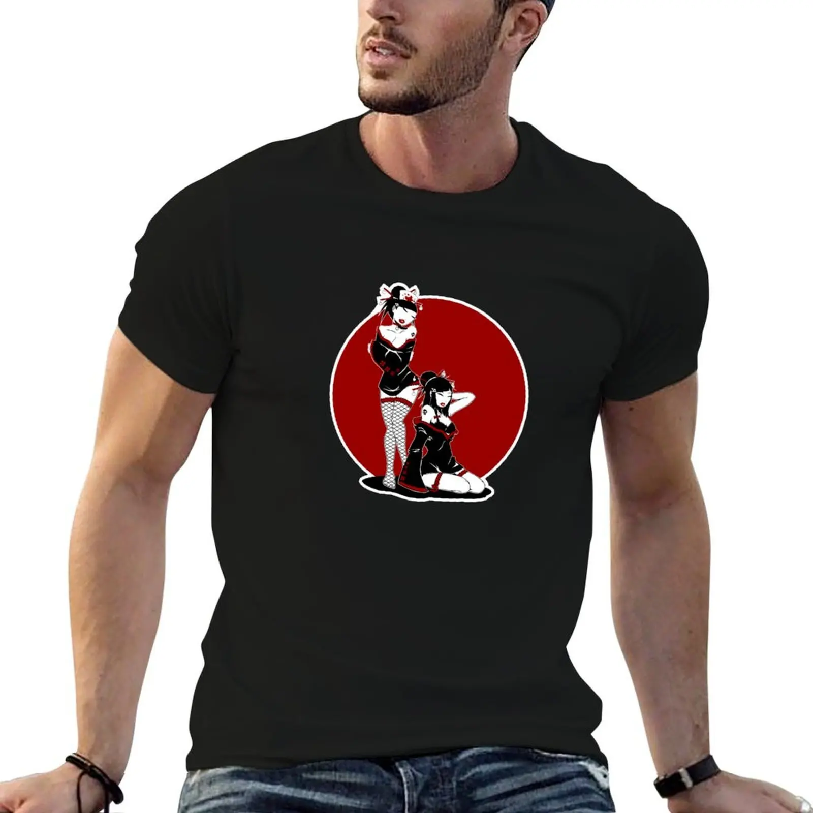 Pinup Geisha Two T-Shirt Industrial Work Tee Shirt