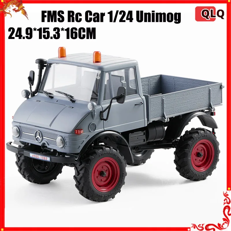 New Fms Rc Car 1/24 Unimog Fcx Series Off Road 4wd Rc Climbing Car Remote Control Electric Simulation Car Model Adult Toy Gift