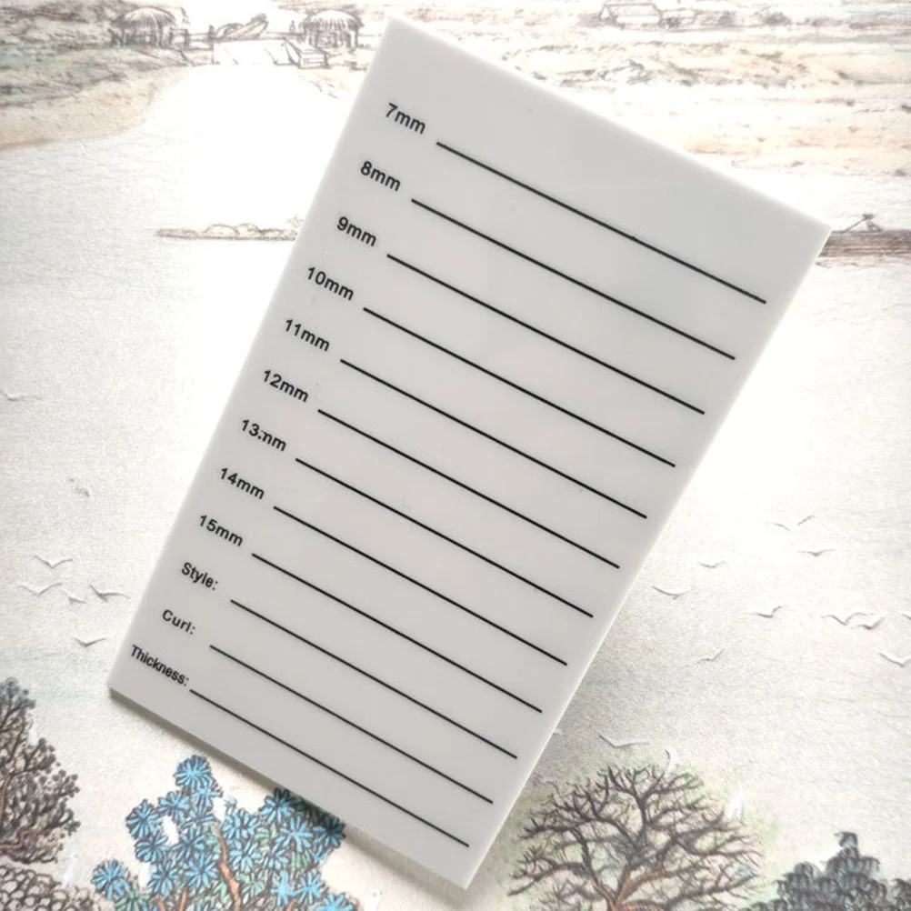 

2Pcs Eyelash Tray Premium Acrylic White Small Lightweight Easy Use Eyelash Extension Board Grafting Scale Plate Salon Spa Tool