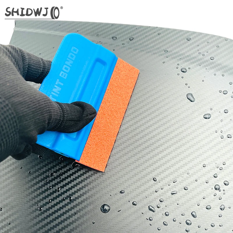 Car Magnetic Card Squeegee Vinyl Film Non-Scratch Scraper Window Suede Felt Cloth Edge Window Tinting Car Wrap Tool Accessories