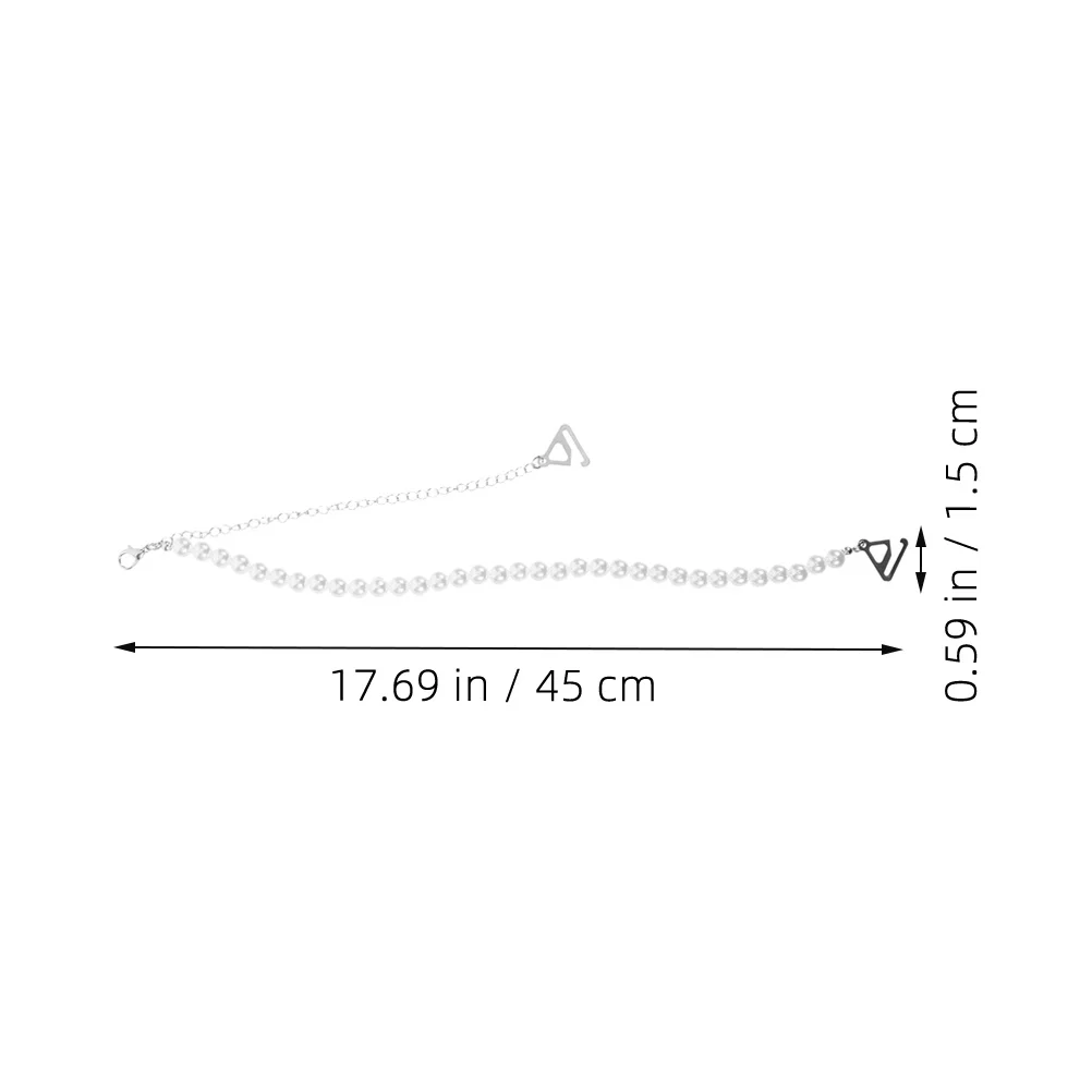 6 قطع من أشرطة حمالة الصدر اللؤلؤية القابلة للتعديل، سلاسل كتف مزينة بالخرز قابلة للفصل، غير قابلة للانزلاق، للزينة في فساتين الزفاف والمناسبات الرسمية
