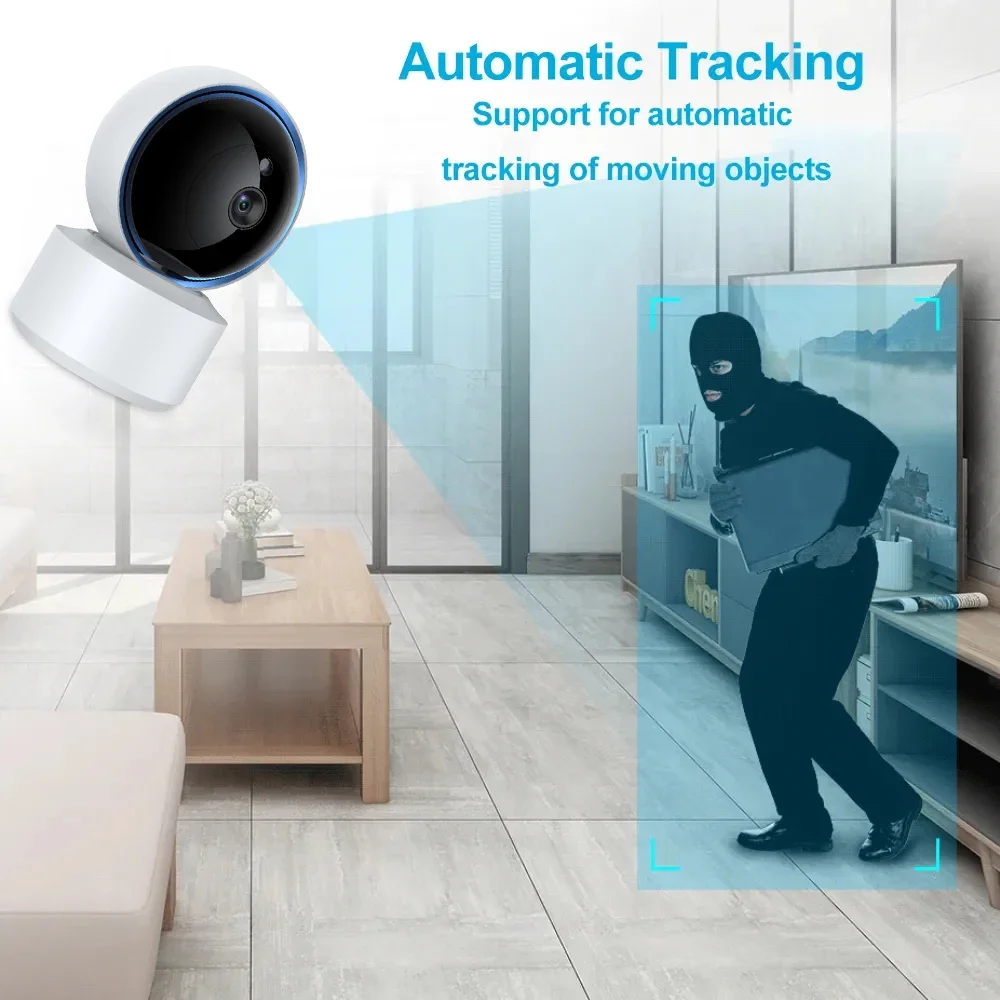 NEW Tuya 1080P WiFi IP Camera Baby Monitor 360° PTZ Motion Detect 2 Way Audio Night Vision Supports TCP/IP/ONVIF Protocol