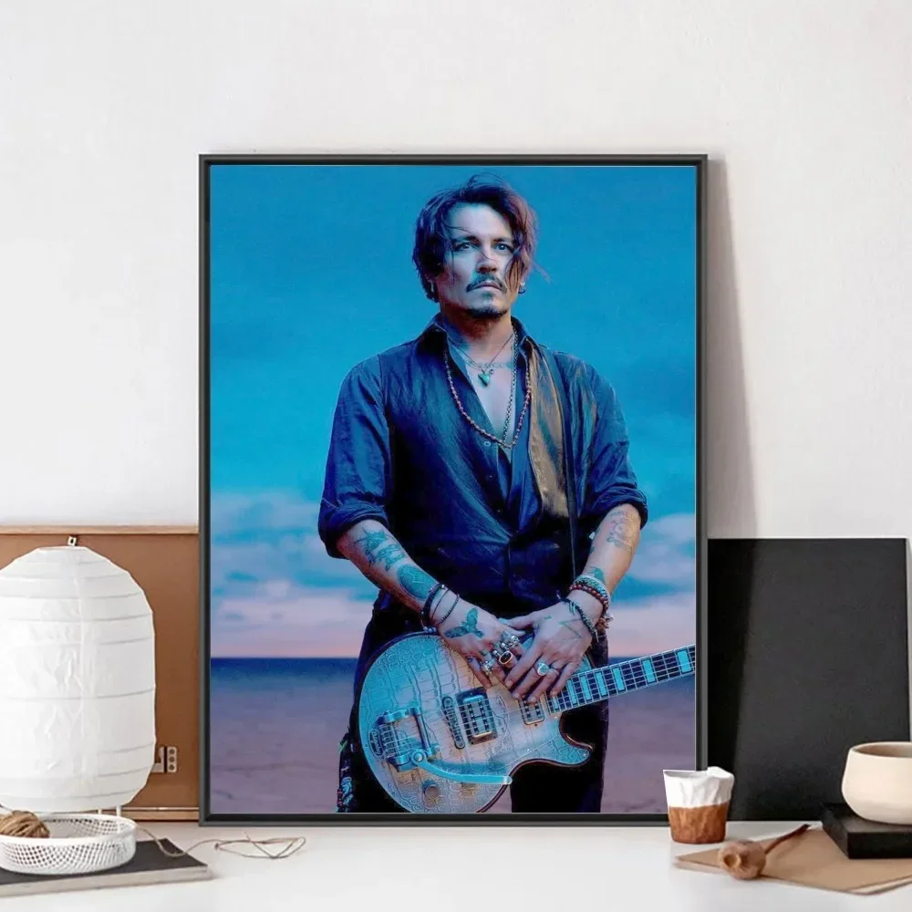 Actor Johnny Depp  Poster No Framed Poster Kraft Club Bar Paper Vintage Poster Wall Art Painting Bedroom Study Stickers