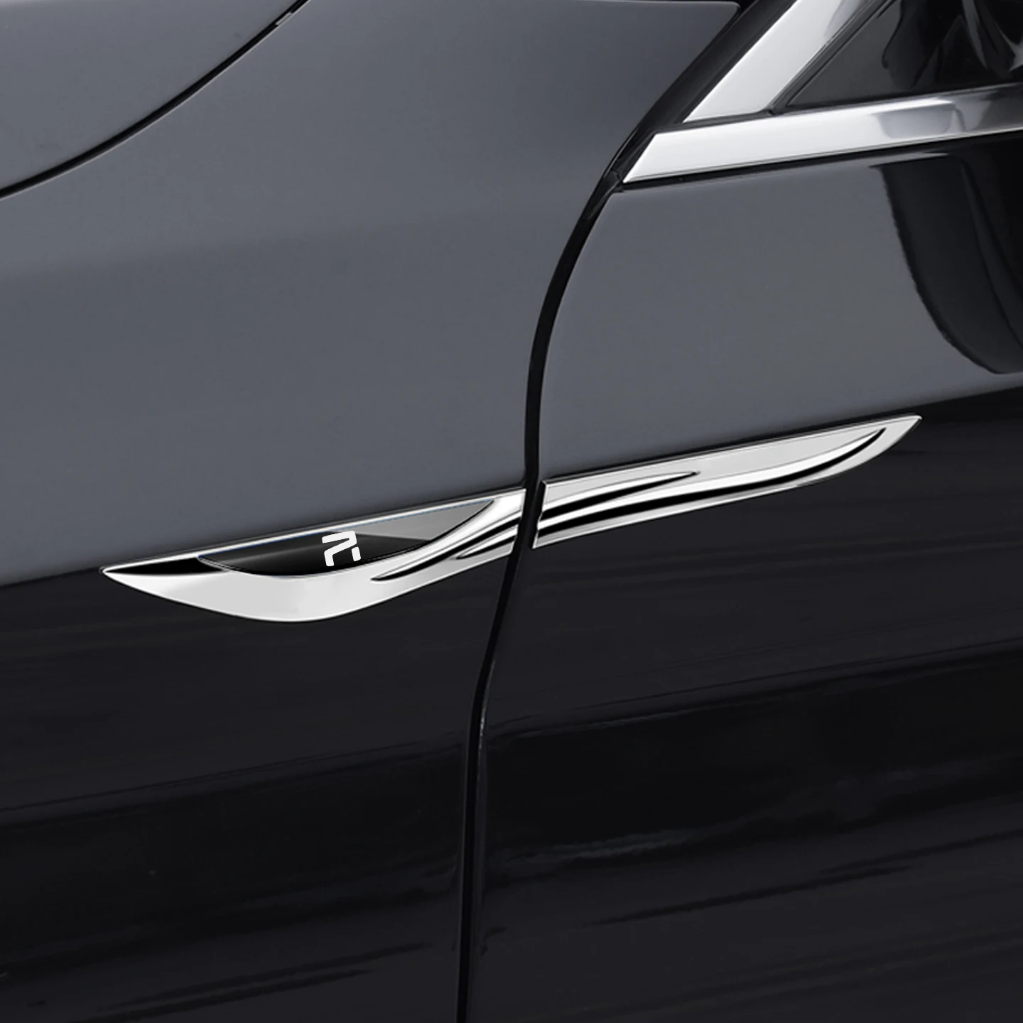 Car Styling Door Fender Side Blade Badge Body Logo Sticker For Rising Auto F7 R7 RC7 ER6 Marvel R Ryzr R-Aura Auto Accessorie