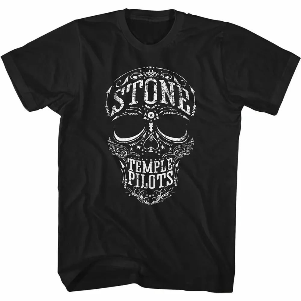 Stone Temple Pilots Skull Band Heavy Cotton Black Unisex Shirt  High Quality 100%Cotton Short Sleeve