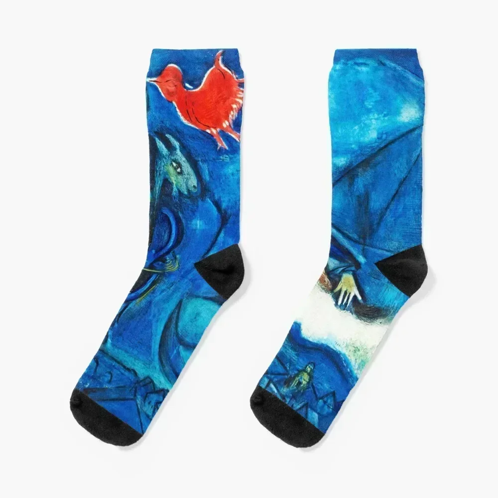 

Art By Marc Chagall | Russian-French artist 1887 Socks designer brand floral moving stockings New year's Socks Male Women's