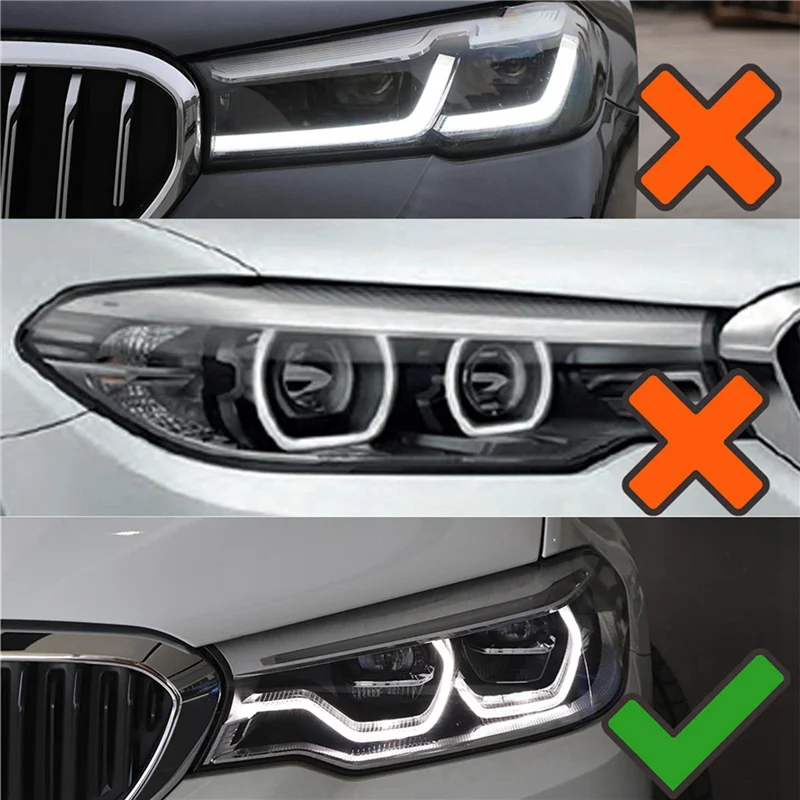 

4X белые чипы DRL с ангельскими глазами для BMW G30 G31 F90 M5 G32 GT, адаптивные светодиодные фары дневного света