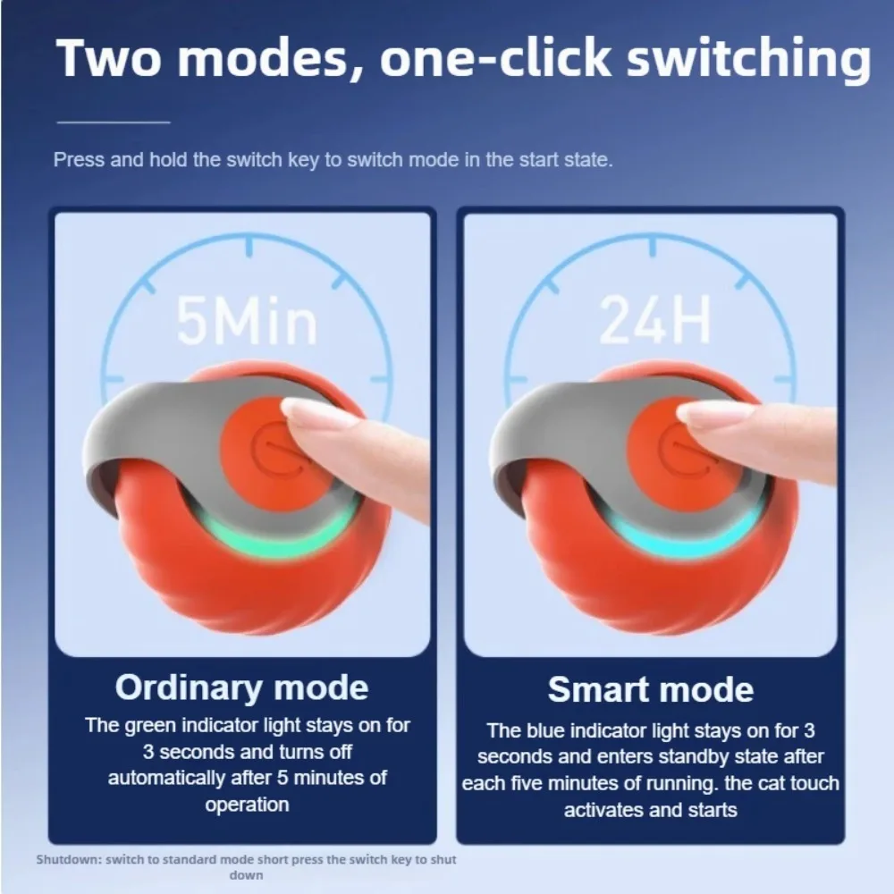 Interaktywne zabawki do gry w piłkę dla kotów, automatyczna tocząca się piłka ze sztucznym ogonem, inteligentna elektryczna zabawka dla zwierząt domowych z możliwością ładowania przez USB do drażnienia i szkolenia