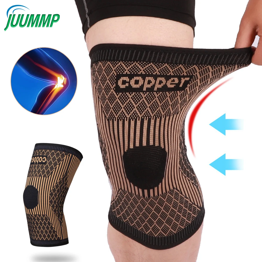 1Pcs Copper Knee Brace for Knee Pain - Copper Knee Compression Sleeves -Knee Pads for Sports,Meniscus Tear,ACL,Joint Pain Relief