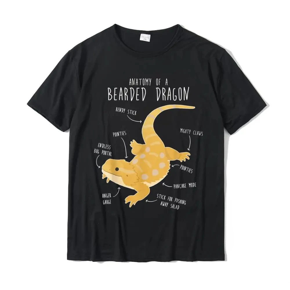 Adult Bearded Dragon Anatomy T-Shirt, Stylish and Cool Print, Perfect for Reptile and Lizard Enthusiasts.women Clothing Fashion