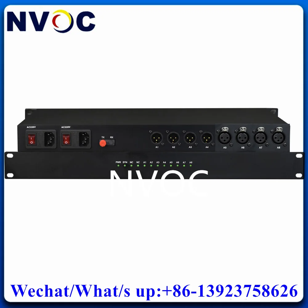 

4Ch BIDI Balanced AEB EBU Broadcasting 4 Two Way XLR Audio Fiber Transceiver to Single Mode Simplex FC/SC Connector Converter