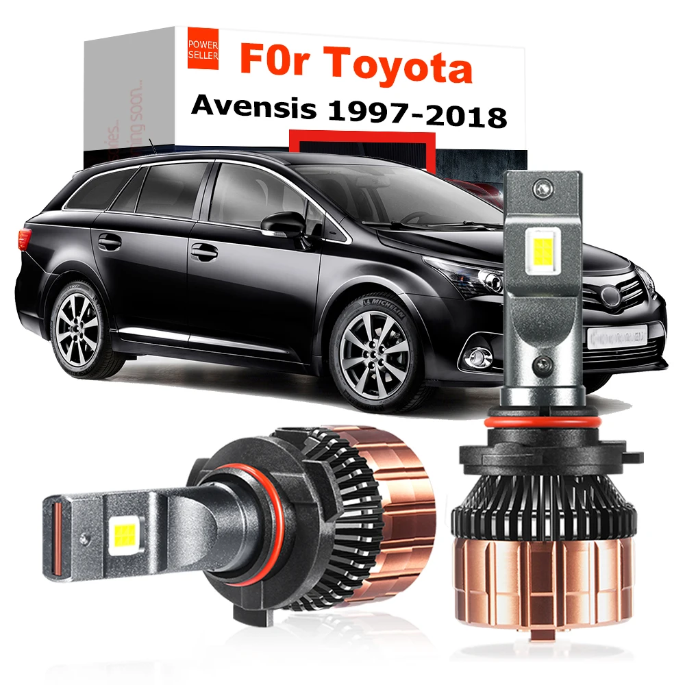 

2 Pieces High Bright LED Canbus Headlight Bulb For Toyota Avensis 1997-2018 100W 20000LM Car Front Head Light Low High Beam