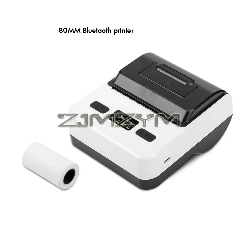 80mm Type-C Thermal Receipt Printer USB+Bluetooth Interface Portable Wireless Label Maker 2 in 1 Mini Thermal Printer