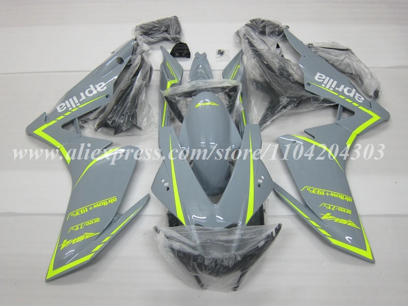 New ABS Motorcycle Fairings Kit Fit For Aprilia RSV4 1000 2009 2010 2011 2012 2013 2014 09 10 11 12 13 14 Bodywork Set Grey