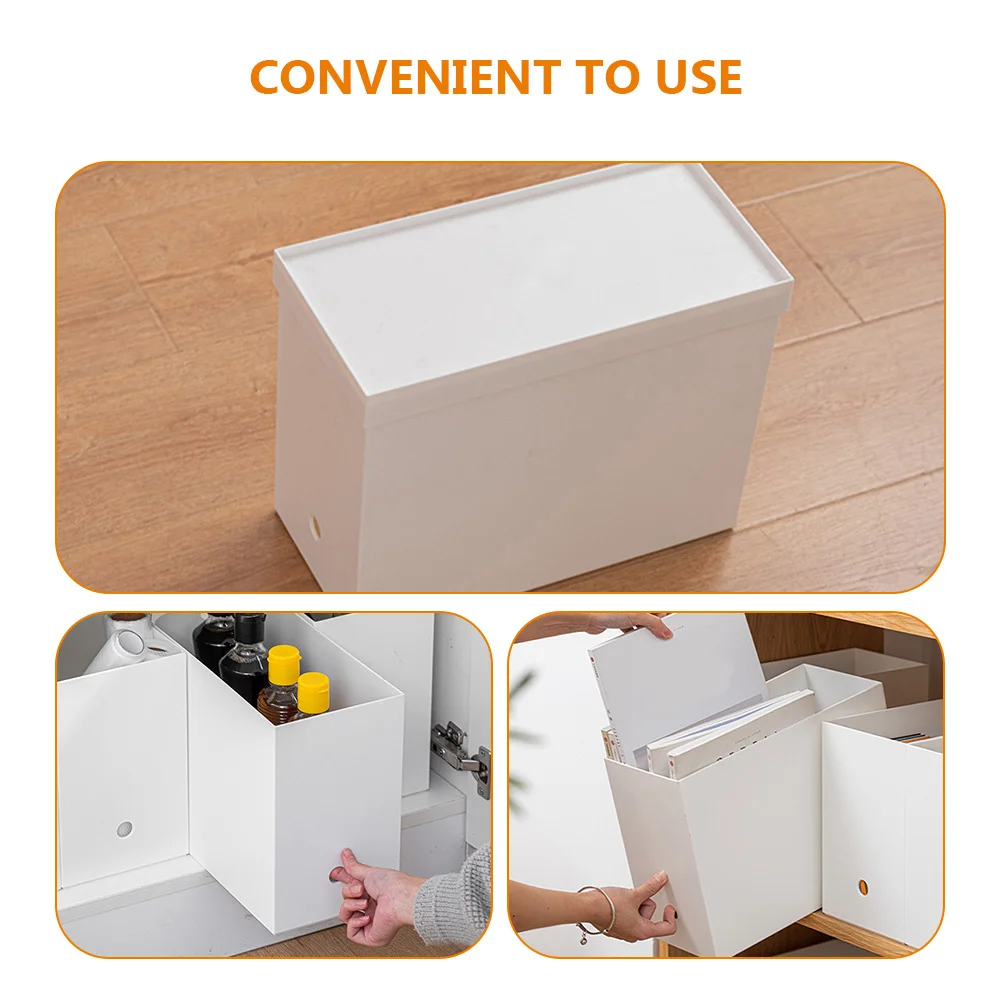 

Premium Desktop Organizer Box for Documents Magazines and Sundries Smooth Finish Decorative File Organizer for Home Office