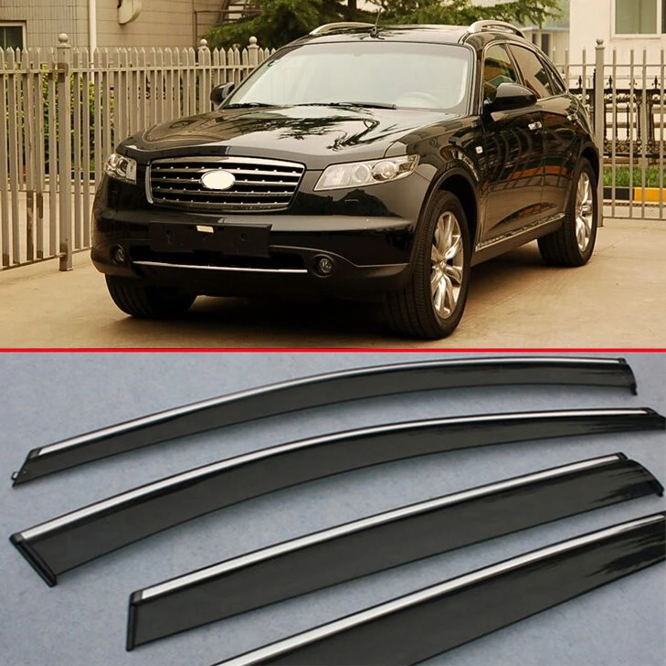 

For Infiniti FX35 FX Class 2006 2007 2008 2009 2010 Window Wind Deflector Visor Rain/Sun Guard Vent Car Accessories Stickers