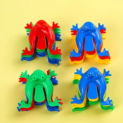 5pcs Cute Retro Frogs Model Toys Classic Plastic Jumping Frog Toys For Kids Gift Simple Creative Outdoor Sport Toy