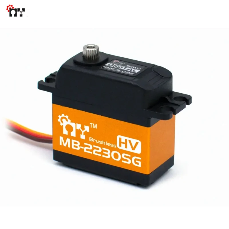 Servo digital MB-2230SG con cuerpo metálico - Engranajes estándar |   Alto voltaje de 7,4 V |   Para coches y robóticos RC a escala 1/10