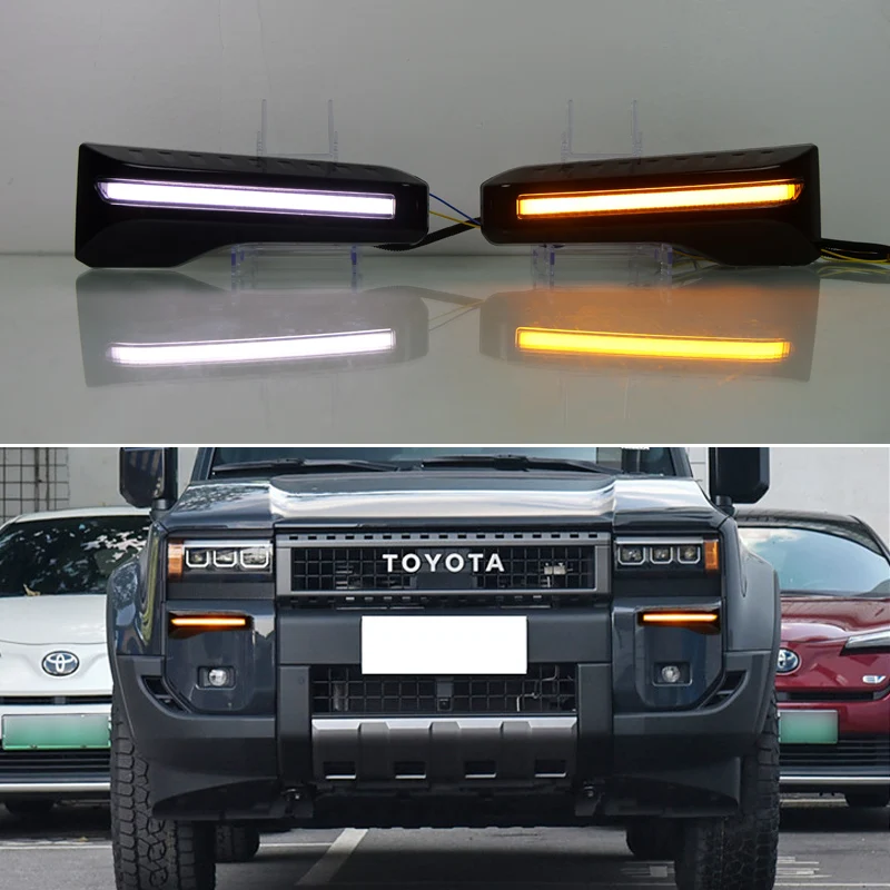 Car Led Drl  Daylight For Toyota Prado LC250 2024 12V Daytime Running Lights Turn Signal Auto Accessories Daylights Indicator