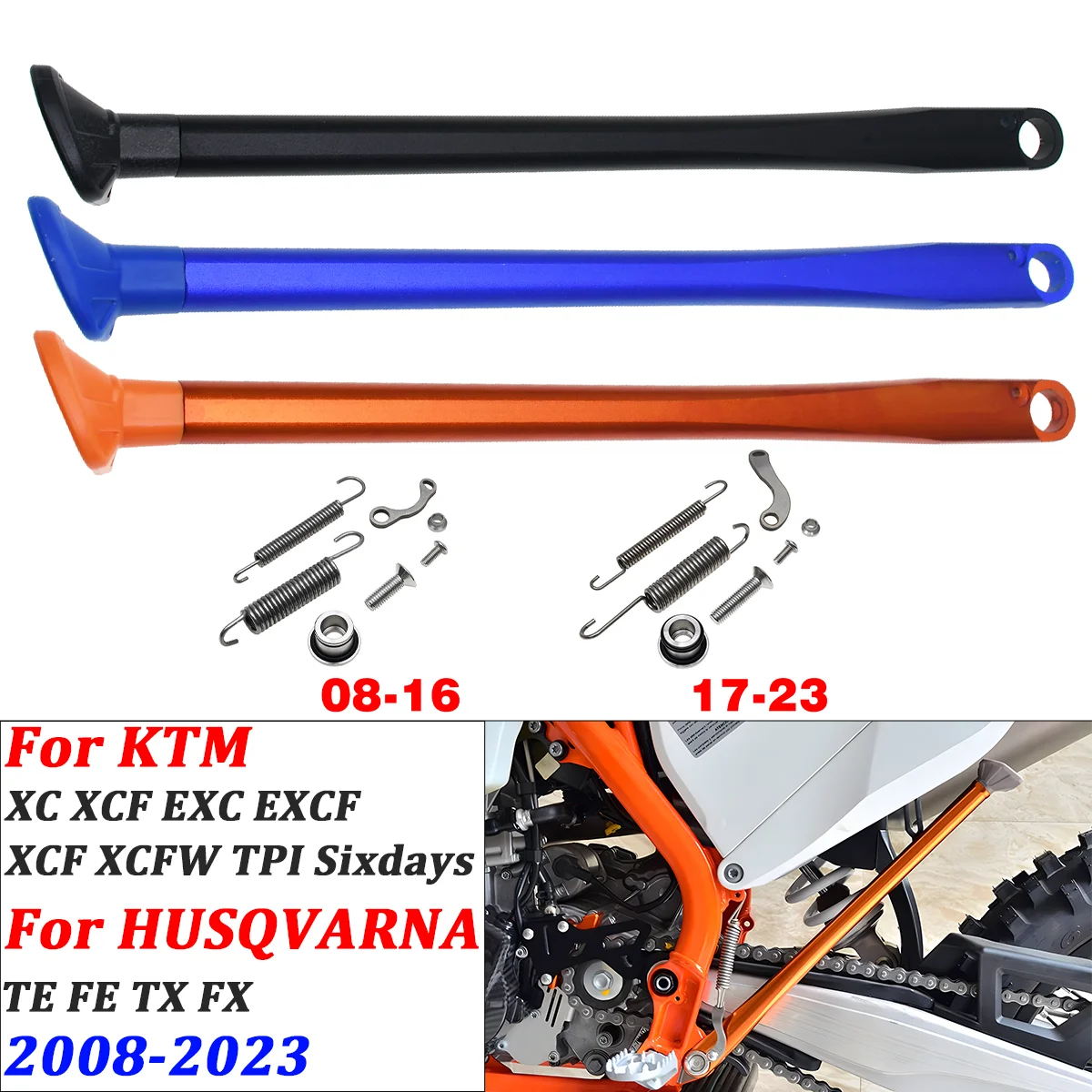 

Motorcycle Parking Side Stand Kickstand With Spring Kit for KTM Husqvarna XC XCW XCF XCFW EXC EXCF 150-450 500 530 TE FE