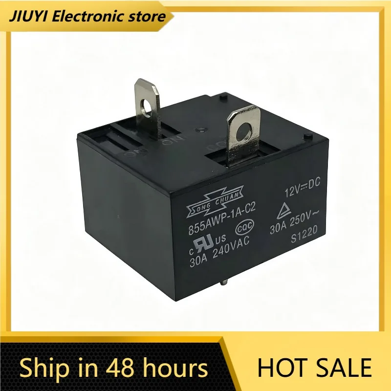 12V DC 855AWP‑1A‑C2 30A 4Pin SPST‑NO Power Relay High Current Relay For Home Appliance Air Conditioner Circuit Board