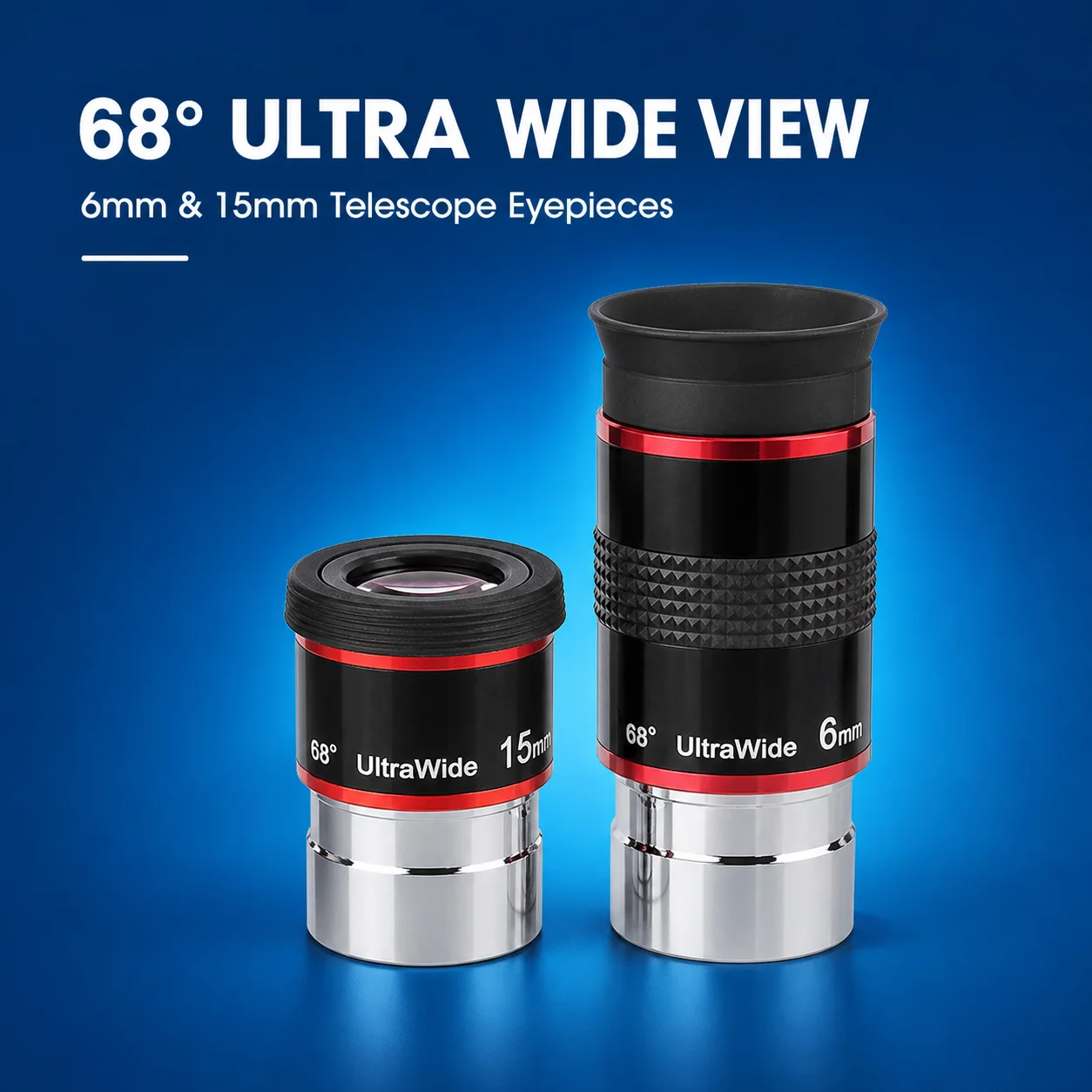 Celestron 68 ° Ultraweitwinkel 6mm/15mm Teleskop-Okular FMC 1,25 Zoll für astronomische Teleskope – Detail 1