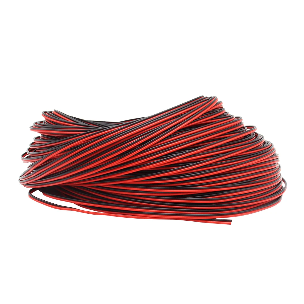 22AWG 2PIN Elektrokabel Rot Schwarz Kabel Verzinntes Kupfer PVC Isoliert Für Einfarbige LED-Streifen Licht zu Power Verlängerungskabel – Detail 5