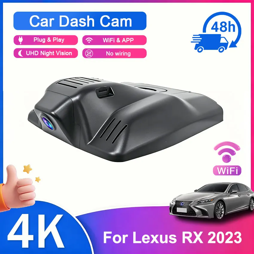 for Lexus RX RX350 RX350h RX450h RX500h 2016-2022 2023-2026 Video Recorder 4K DVR Dash Cam Wifi Camera Plug & Play