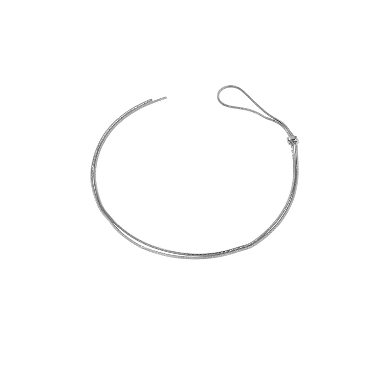 2024 Simple Stainless steel Metal Chain Long Tassel Necklace Fashion Accessory For Womens and Mens Non Fading Jewelry Neck Chain