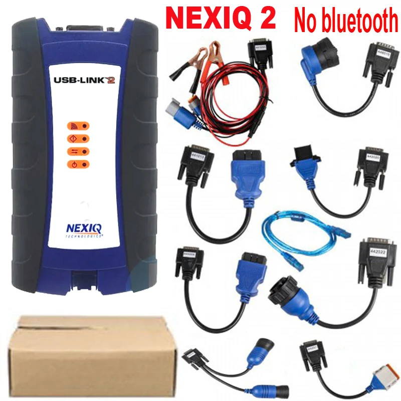 Pour Nexiq 2 USB Link USB et Bluetooth BT détecteur de défauts de camion lourd Diesel NEXIQ2 pour outil de Diagnostic de Scanner robuste Diesel