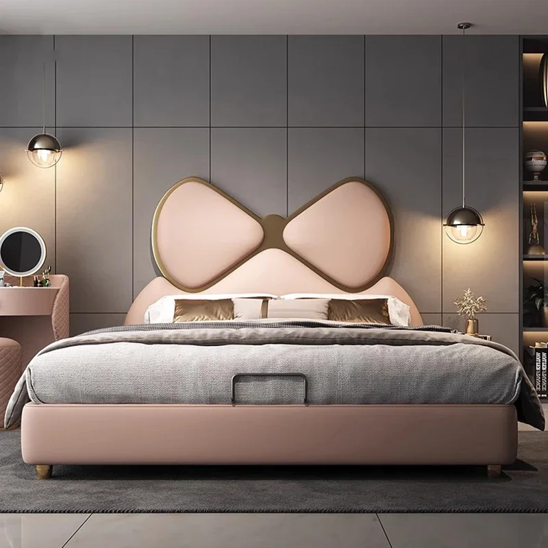 Girls Castle Bed Bedroom Queen Frame Double Massage Bed Princess Sleeping Wooden Human Dog Modern Cama Solteiro Trendy Furniture