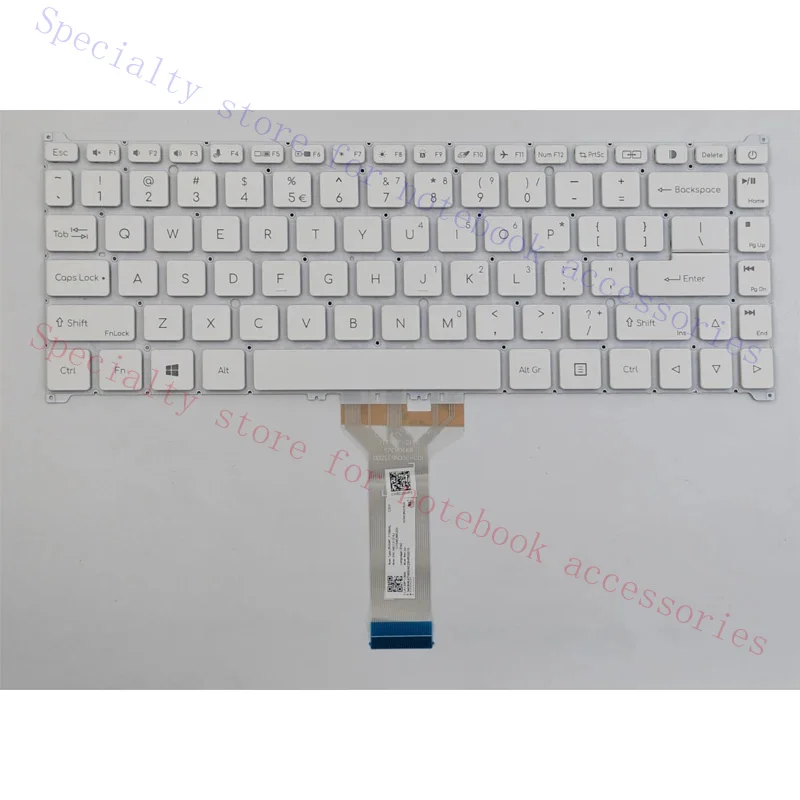 New For Acer ConceptD CC314-72P CC314-73G / ConceptD 3 CN315-72 CN315-72G CN315-72P Laptop Keyboard US White With Backlit