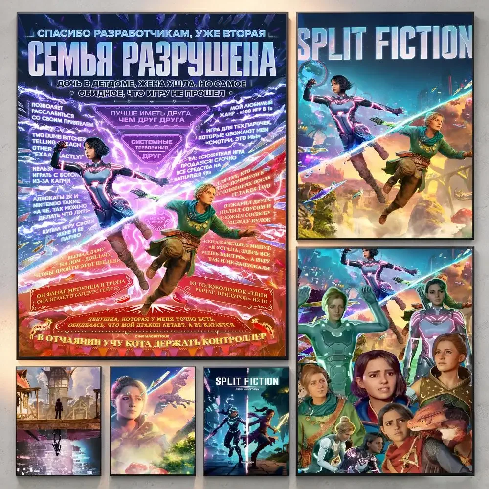 Game Puzzle Split Fiction Poster Current Style Home Wall Art & Sleek Living Space Accents