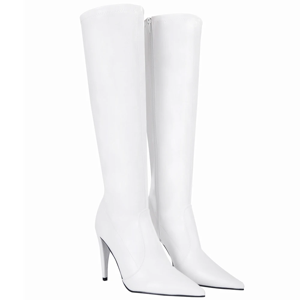 

10CM High Heel Unisex Sexy Knee High Boots Pointed Toe Stilettos Heels